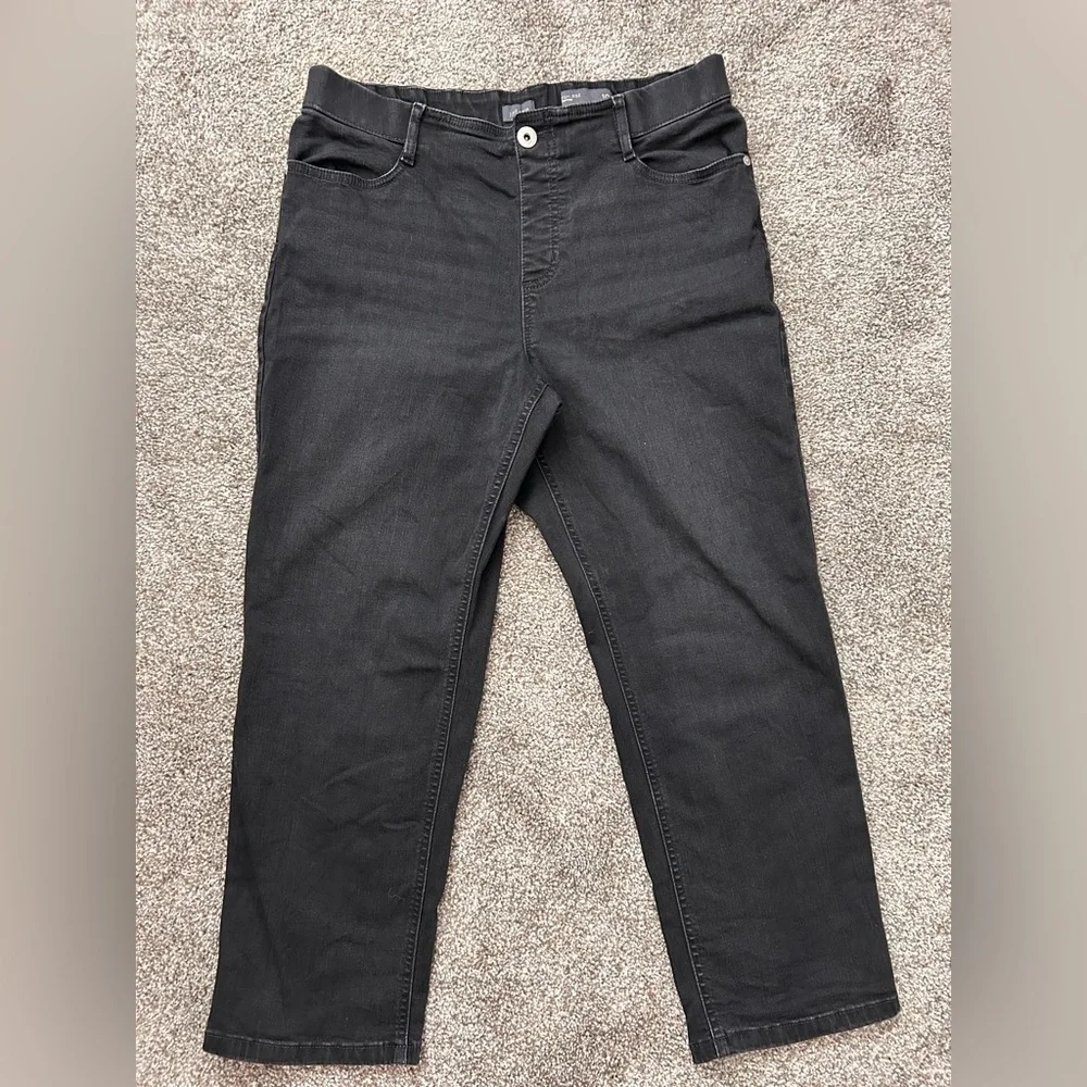 J.Jill High Rise Cropped Jeans – Size 10 black cotton pants - Picture 4 of 14